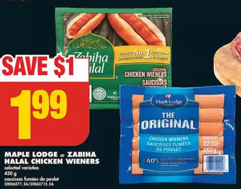 No Frills Maple lodge | zabiha halal chicken wieners offer