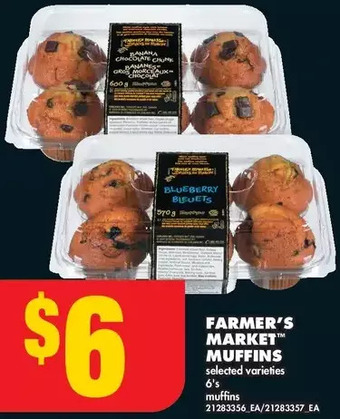 No Frills Farmer's market muffins offer