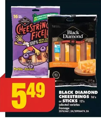 No Frills Black diamond cheestrings | sticks offer