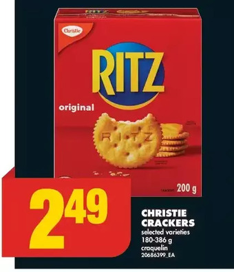 No Frills Christie crackers offer