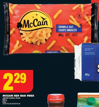 No Frills Mccain red bag fries offer