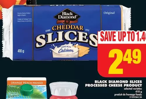 No Frills Black diamond slices offer
