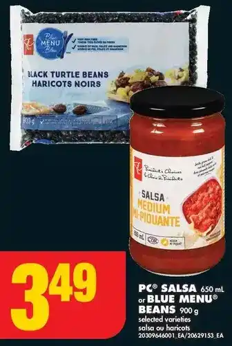 No Frills Pc salsa | blue menu beans offer