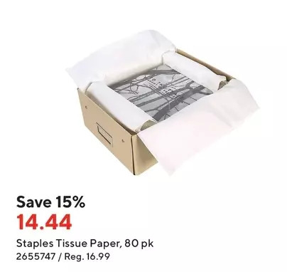 Staples Staples tissue paper offer