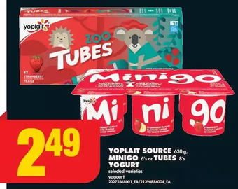 No Frills Yoplait source | minigo | tubes yogurt offer