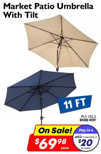 Factory Direct Market patio umbrella with tilt offer