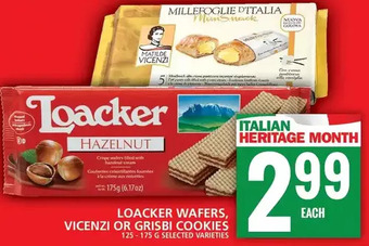 Food Basics Loacker wafers | vicenzi | grisbi cookies offer