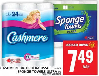 Food Basics Cashmere bathroom tissue | sponge towels ultra offer