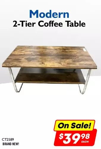 Factory Direct 2-tier coffee table offer