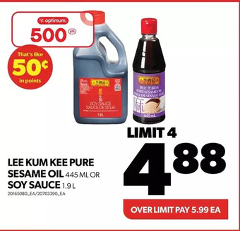 Real Canadian Superstore Lee kum kee pure sesame oil or soy sauce offer