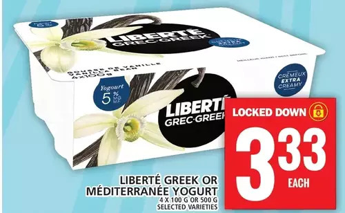 Food Basics Liberté greek | mediterranée yogurt offer