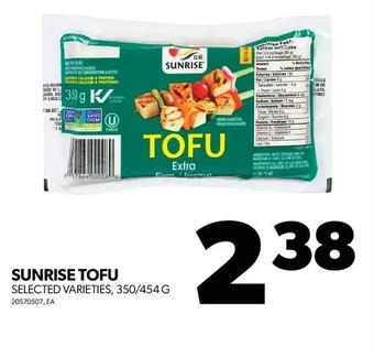 Real Canadian Superstore Sunrise tofu offer