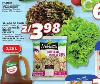 IGA FLORETTE COLESLAW RED OR GREEN LEAF LETTUCE 454 g offer