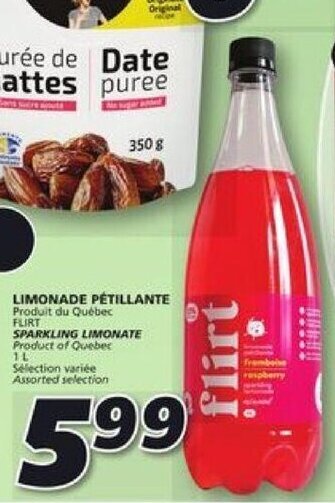 IGA FLIRT SPARKLING LIMONATE 1 L offer