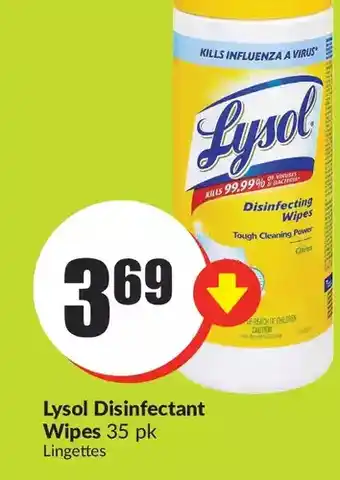 FreshCo Lysol disinfectant wipes offer