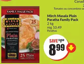 FreshCo Mirch masala plain paratha family pack offer