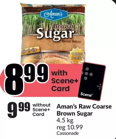 FreshCo Aman's raw coarse brown sugar offer