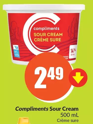 FreshCo Compliments sour cream offer