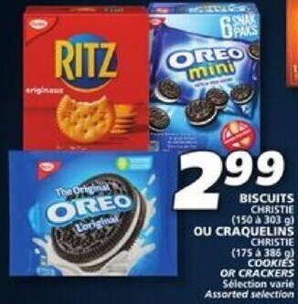 IGA CHRISTIE COOKIES OR CRACKERS offer