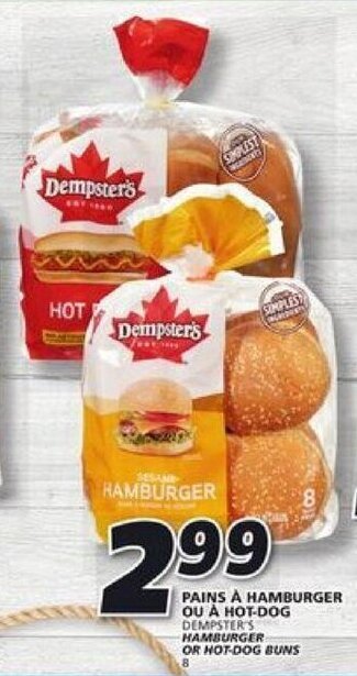 IGA DEMPSTER'S HAMBURGER OR HOT-DOG BUNS offer