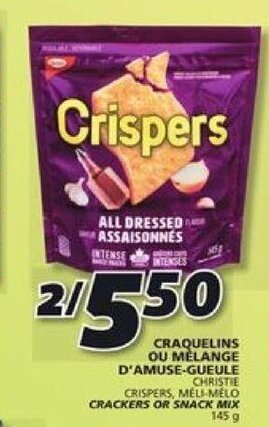 IGA CHRISTIE CRISPERS, MELI-MELO CRACKERS OR SNACK MIX offer