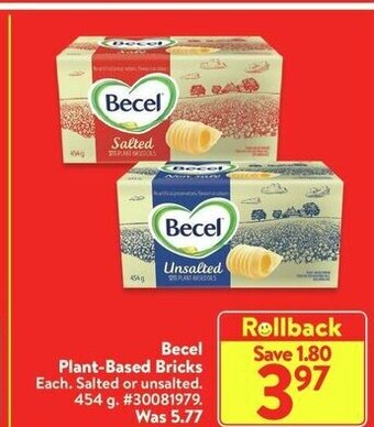 Walmart Becel Plant-Based Bricks 454 g offer