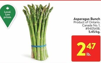Walmart Asparagus Bunch 5.45/kg offer