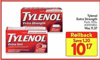 Walmart Tylenol Extra Strength offer