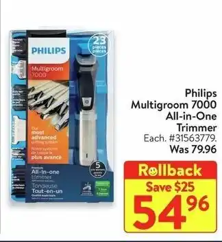 Walmart Philips Multigroom 7000 All-in-One Trimmer offer