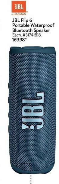 Walmart JBL Flip 6 Portable Waterproof Bluetooth Speaker offer