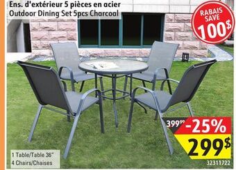 Sushi Shop Outdoor dining set 5pcs charcoal offer
