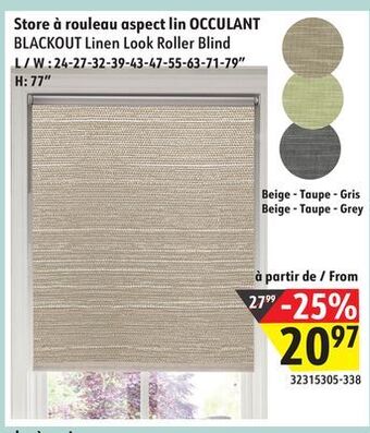 Sushi Shop Blackout linen look roller blind offer