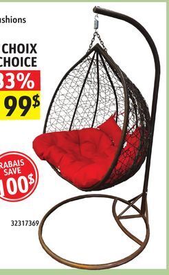 Sushi Shop Single swing hanging egg chair with cushions offer