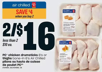Independent Grocer Pc chicken drumsticks or thighs offer