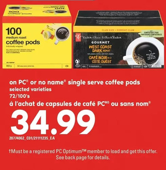 Valu-mart Pc or no name single serve coffee pods offer