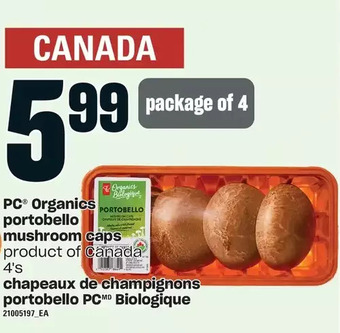 Independent Grocer Pc organics portobello mushroom caps offer