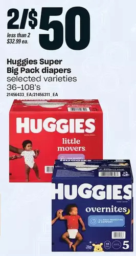 Loblaws Huggies super big pack diapers offer