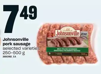 Loblaws Johnsonville pork sausage offer