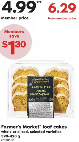 Loblaws Farmer's market loaf cakes offer