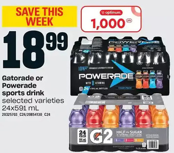Loblaws Gatorade or powerade sports drink offer
