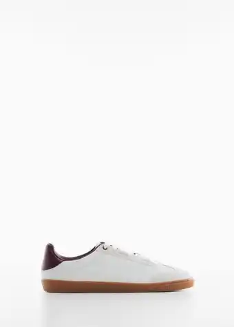 Mango Lace-up leather sneakers offer