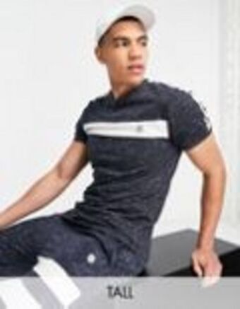 Asos Le breve tall lounge stripe t-shirt in navy and white - part of a set offer