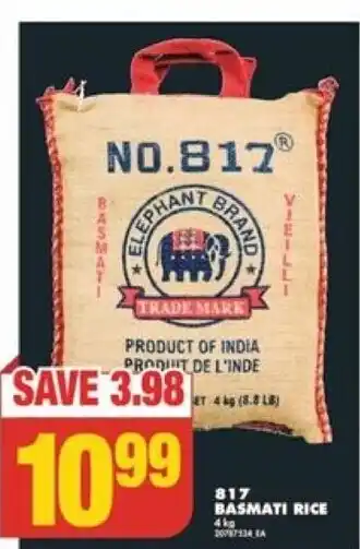 No Frills 817 BASMATI RICE 4 kg offer