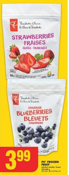 No Frills PC® FROZEN FRUIT 300 - 600 g offer
