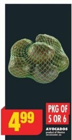 No Frills AVOCADOS PKG OF 5 OR 6 offer
