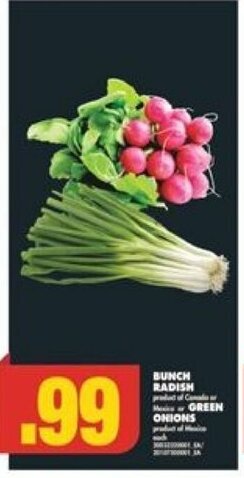 No Frills BUNCH RADISH / GREEN ONIONS offer