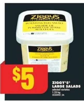 No Frills ZIGGY'S LARGE SALADS 1.25 kg offer