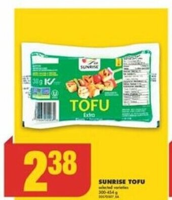 No Frills SUNRISE TOFU 300-454 g offer