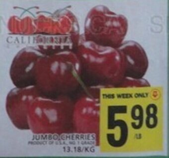 Food Basics JUMBO CHERRIES offer