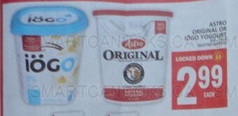 Food Basics ASTRO ORIGINAL OR IOGO YOGOURT offer